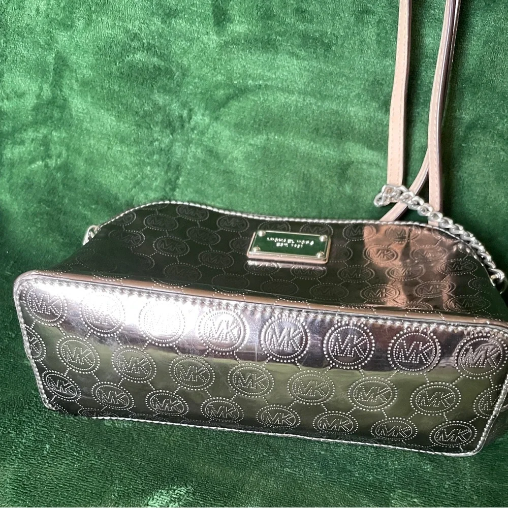 Michael Kors Bronze Metallic Mirrored Crossbody with MK Logo